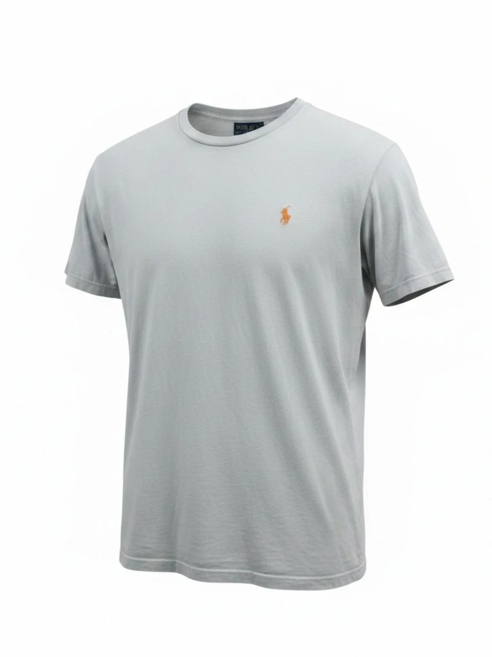 Polo by Ralph Lauren Light Gray T-Shirt with Orange Pony Logo